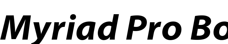 Myriad Pro Bold Semi Extended Italic Font Download Free